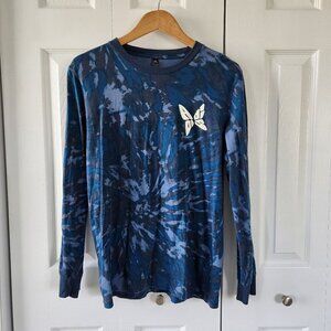 4/$25 Adidas Blue Tie Dye Long Sleeve Shirt